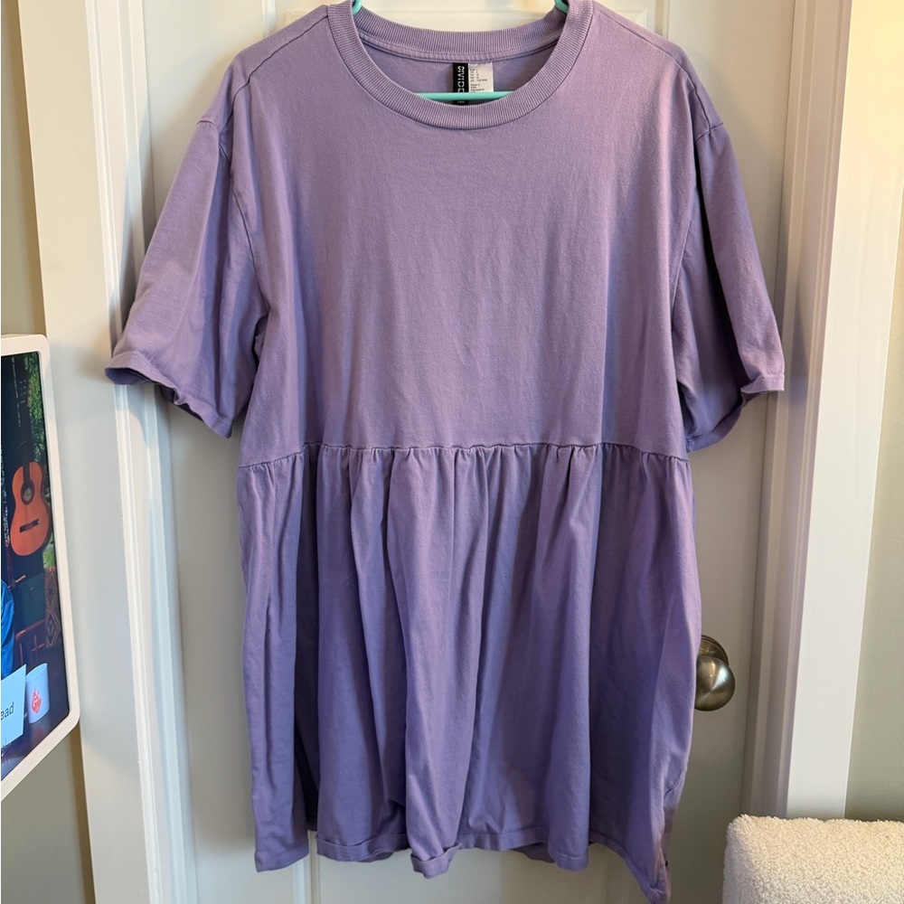 Lavender Short Sleeve Tunic Top dress